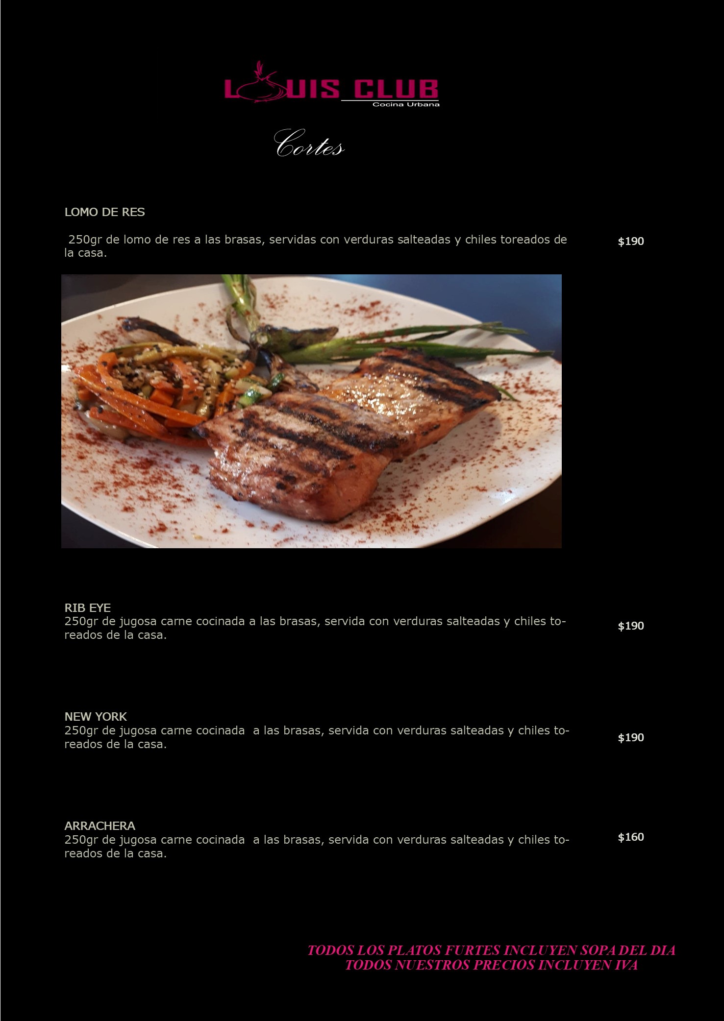 Carta de LOUIS CLUB — página 6